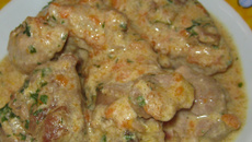 Sauté de dinde à la vanille façon blanquette