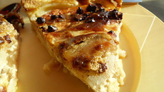 Tarte aux poires, pistaches et pépites de chocolat