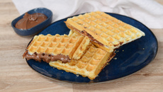 Gaufre feuilletée à la pâte à tartiner