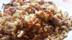 Escalope de jambon aux coquilettes