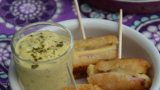 Mini Fish-burgers, sauce tartare