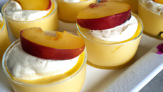 Madeleine St Michel, bavaroise vanille et nectarine