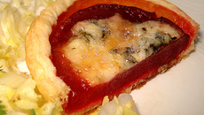 Tartelette de betterave rouge au roquefort