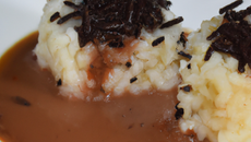 Riz au lait roulé au chocolat