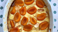 Gratin d'abricots aux amandes