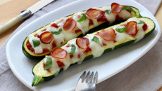 Courgettes farcies façon pizza
