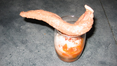 Verrine de canard moutardé