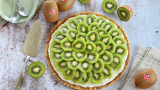 Tarte au kiwi à la ricotta et zeste de citron