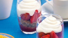 Duo rose de céréales et fromage blanc