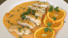 Filets de poulet ou dinde ou veau à l'orange