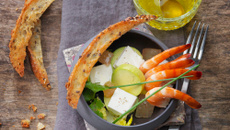 Avocat, pamplemousse, crevettes roses