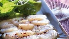 Carpaccio de Saint-Jacques à l'Huile d'olive bio saveur truffe