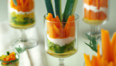 Verrines de carottes et concombres