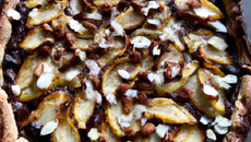 Tarte poire chocolat aux amandes