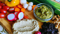 Légumes frais et tapenade