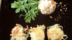 Boudin croustillant et chantilly de Chaource sur pain d'épice