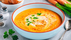 Velouté de carottes gingembre et clémentines de Corse
