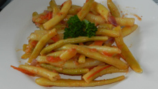 Haricot beurre à la tomate