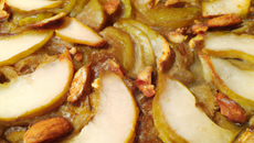 Tarte amandine aux poires, sans beurre