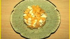 Tartare de melon, mozzarella et basilic