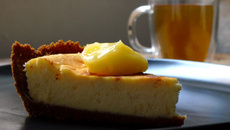 Cheesecake accompagné de son lemon curd