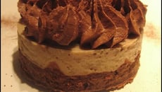 Entremets croustillant chocolat-bananes