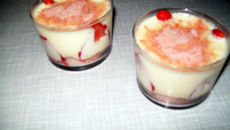 Tiramisu fraises et biscuits rose de Reims