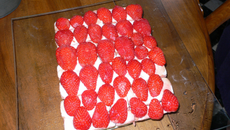 Fraisier express tout en rose