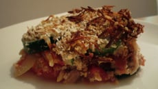 Crumble de légumes et thon