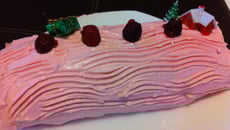 Bûche de Noël aux framboises