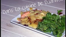 Gratin au saumon fumé et mozzarella