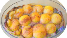 Pain d'épice perdu aux pêches