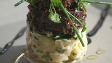 Salade de queue de bœuf aux pommes de terre et pomme fruit en ravigote