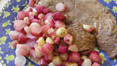 Fricassée de radis roses