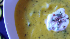 Velouté de courgettes au chèvre