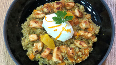 Quinosotto au poulet et parfumé à l'orange