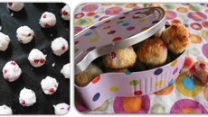 Bouchées coco et groseilles