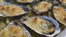 Huîtres au gratin anisé