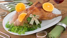 Canard chaponné à l'orange