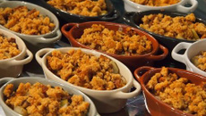 Cassolettes de Fourme crémée en crumble de pain d'épices