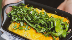 Gratin de blettes au lait de noisette et mimolette