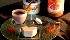 Pana cotta spéculoos, coulis de carambar