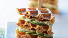 Mini gaufres comme un club sandwich