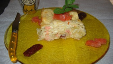 Lasagnes aux deux saumons et leurs petits légumes