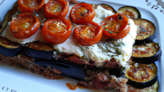 Terrine aubergines ricotta et tomates