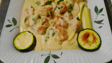 Courgette poulet crème