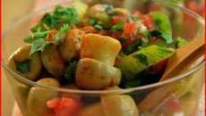 Champignons à la grecque retour du marché