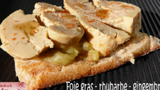 Tartine de foie gras, rhubarbe, gingembre