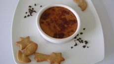Crème brûlée à la chicorée caramélisée à la vergeoise et speculoos à l'orange confite