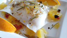 Filets de cabillaud aux agrumes en papillotte